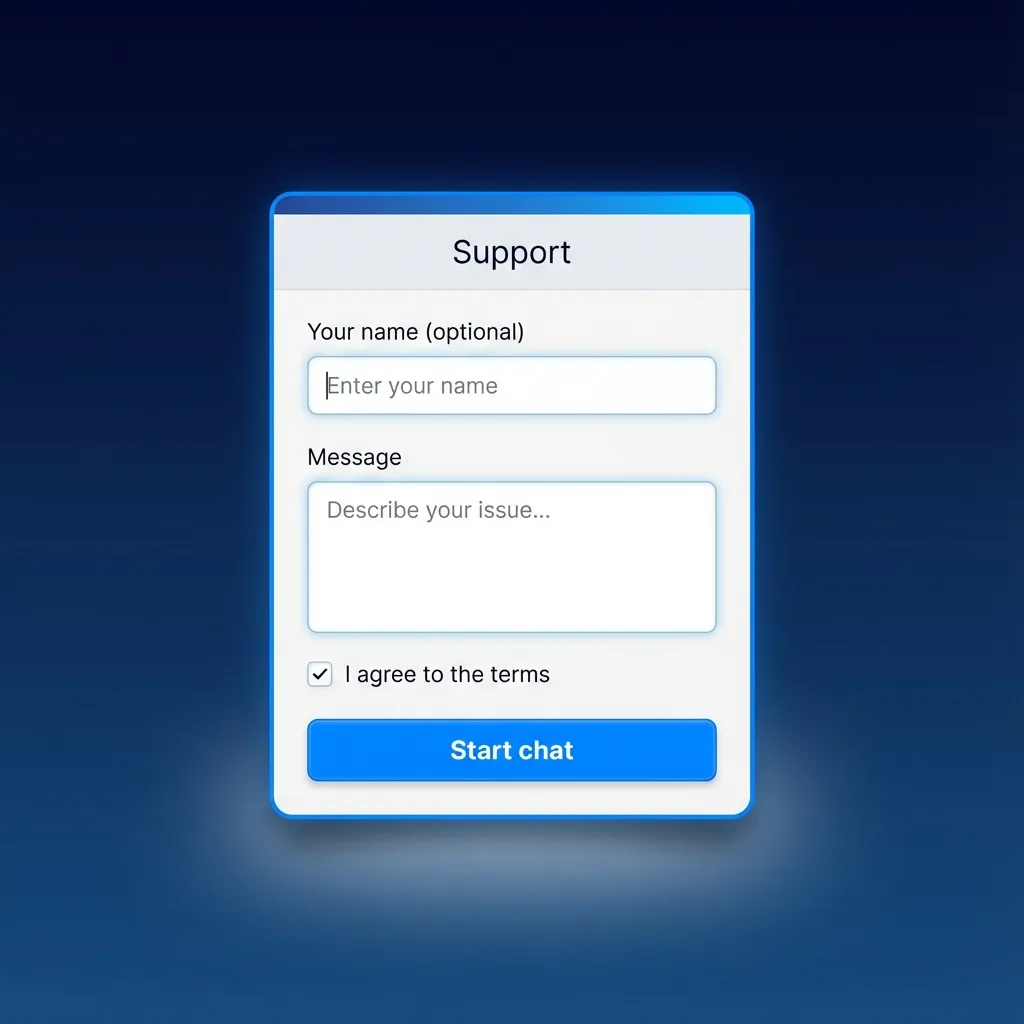 Illustration of 24/7 1win India support with icons for live chat, email, FAQ, and social media around a help agent