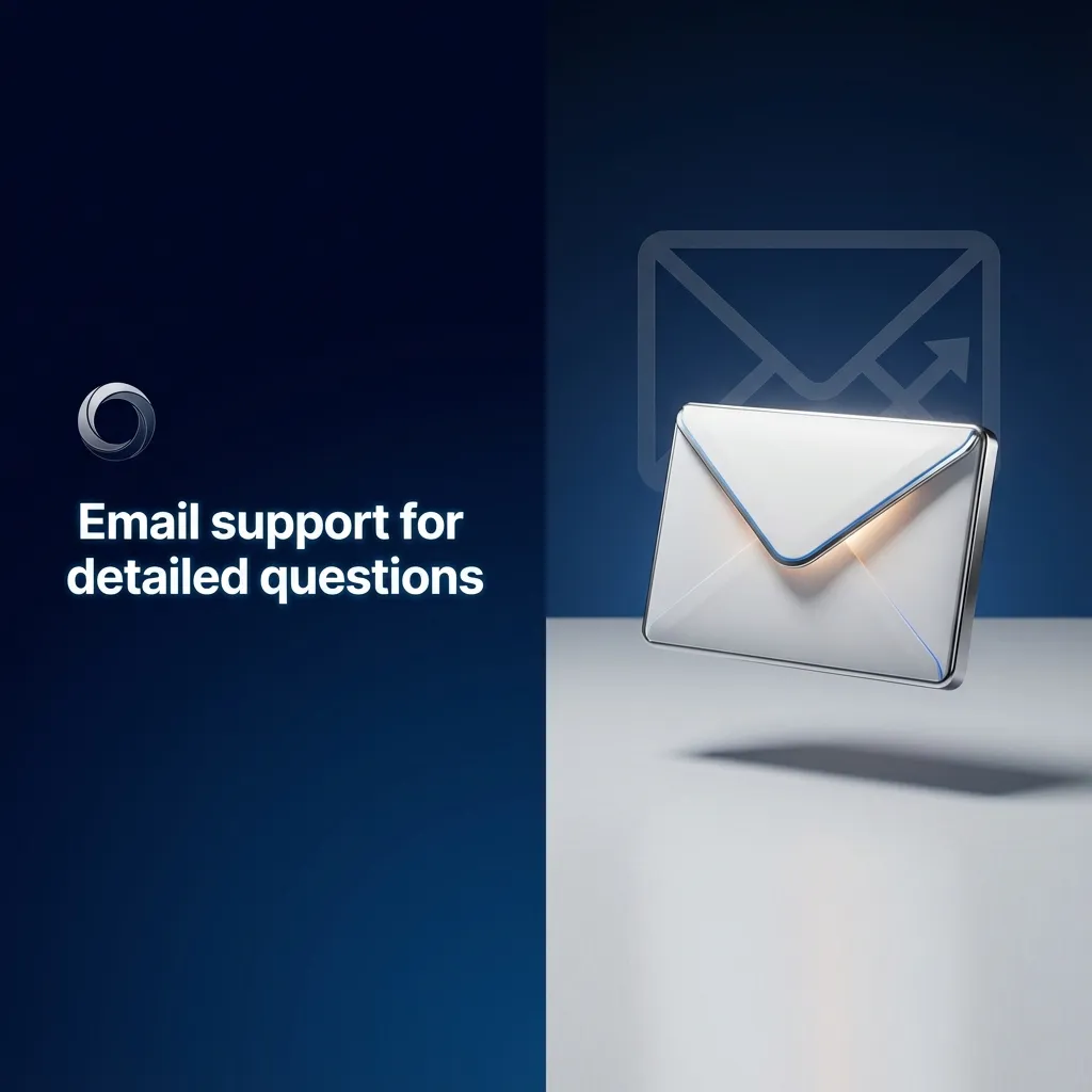 Illustration of a user composing a detailed customer support email with attachments on a laptop screen