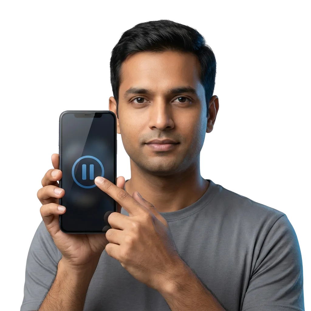 Illustration promoting responsible play and safety on 1win, showing betting as controlled entertainment with protective limits.