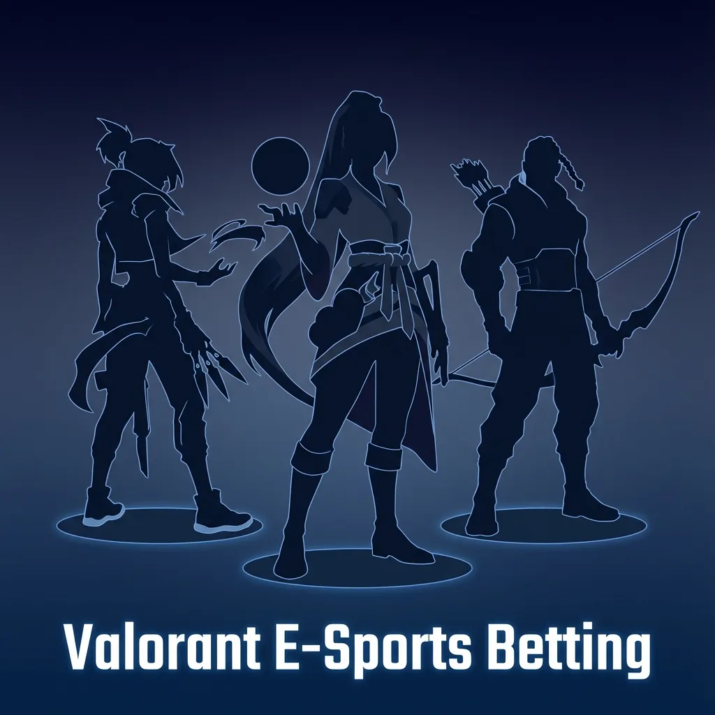 Valorant esports betting banner with agents, live match UI, and 1win India odds and markets displayed on a dark background