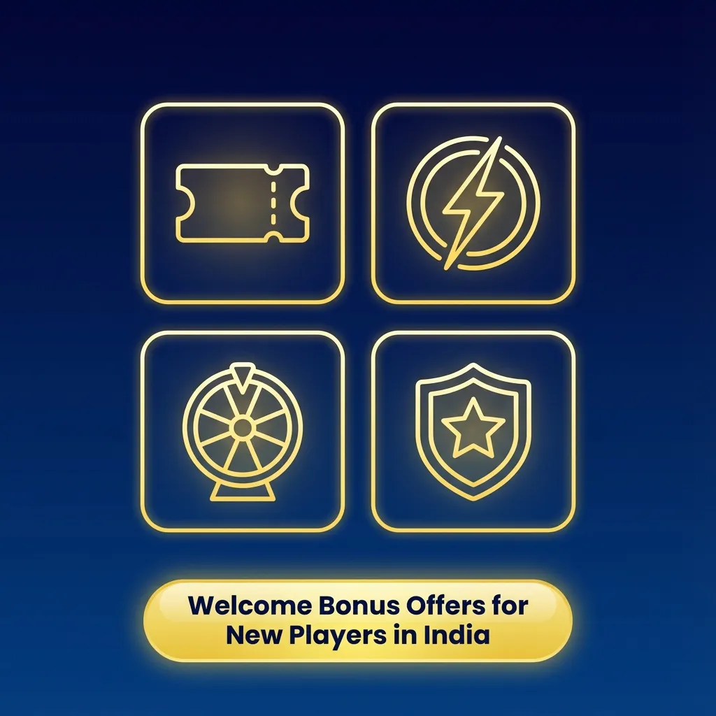 Colorful promo banner showing “500% welcome bonus up to ₹75,000 for new Indian players” on casino games and sports betting