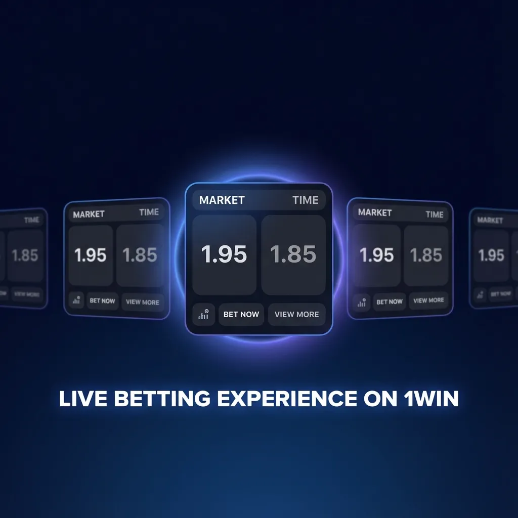Person using 1win live betting interface with odds, stats and match tracker for cricket, football, tennis and esports
