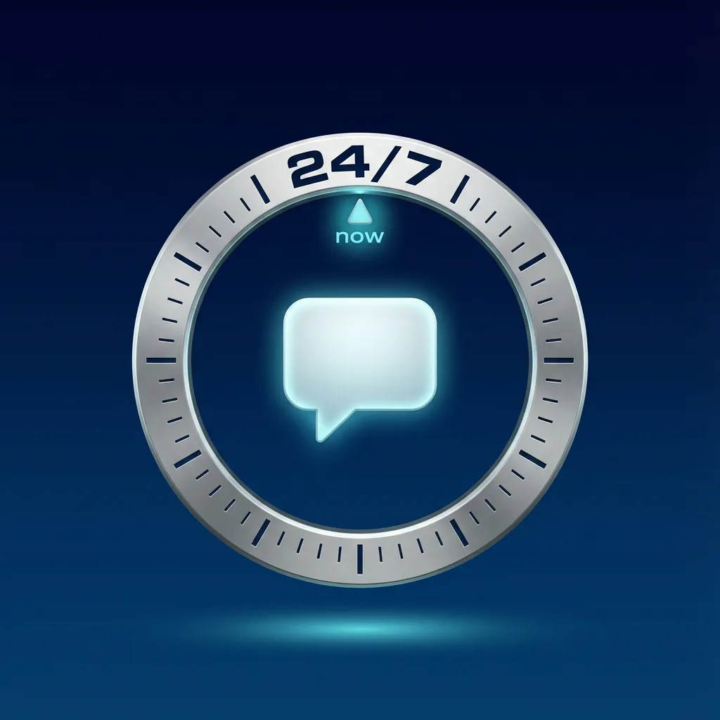 Illustration of 1win live chat support on phone and laptop, showing user typing and agent replying instantly 24/7