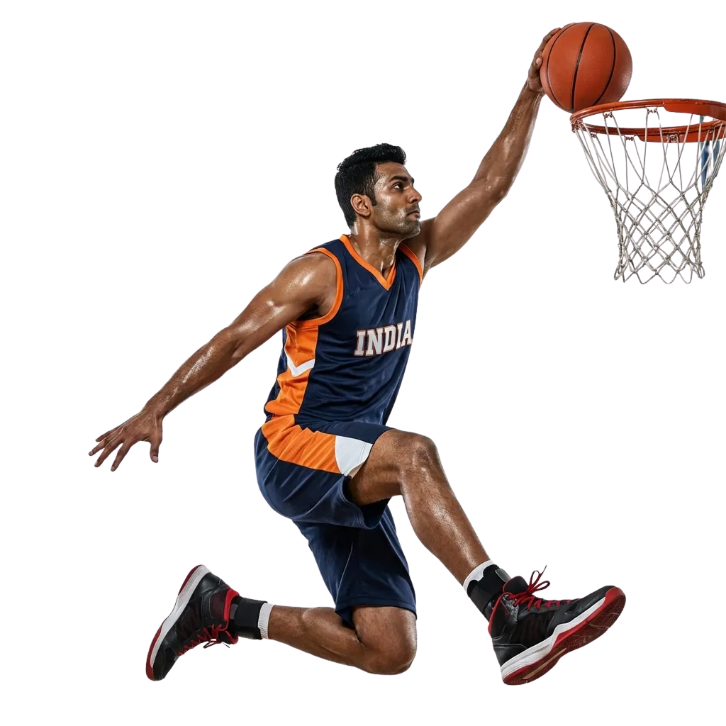 Smartphone screen showing 1win India basketball betting odds, live markets, and bonus offer for new users