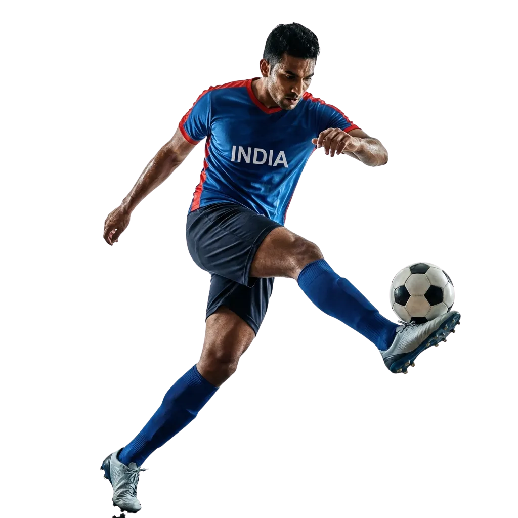 Banner for online football betting in India on 1win, showing match odds, live markets and a 500% welcome bonus offer