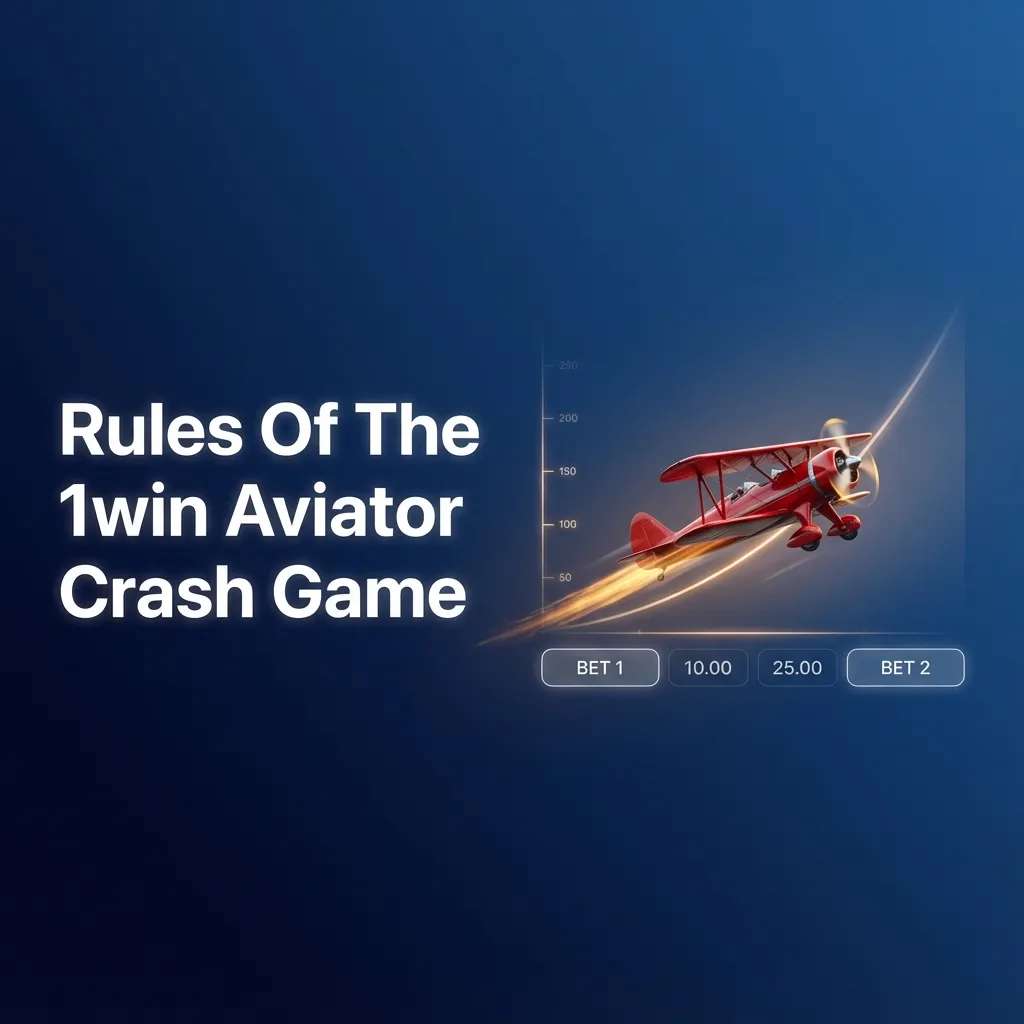 Illustration of 1win Aviator crash game showing rising multiplier, red plane, and player cashing out before crash