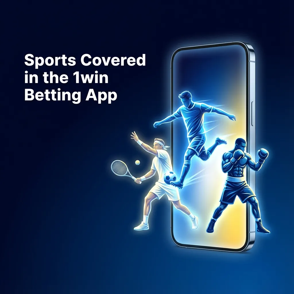 1win betting app screen showing live and pre‑match odds for cricket, football, tennis, kabaddi, eSports and more