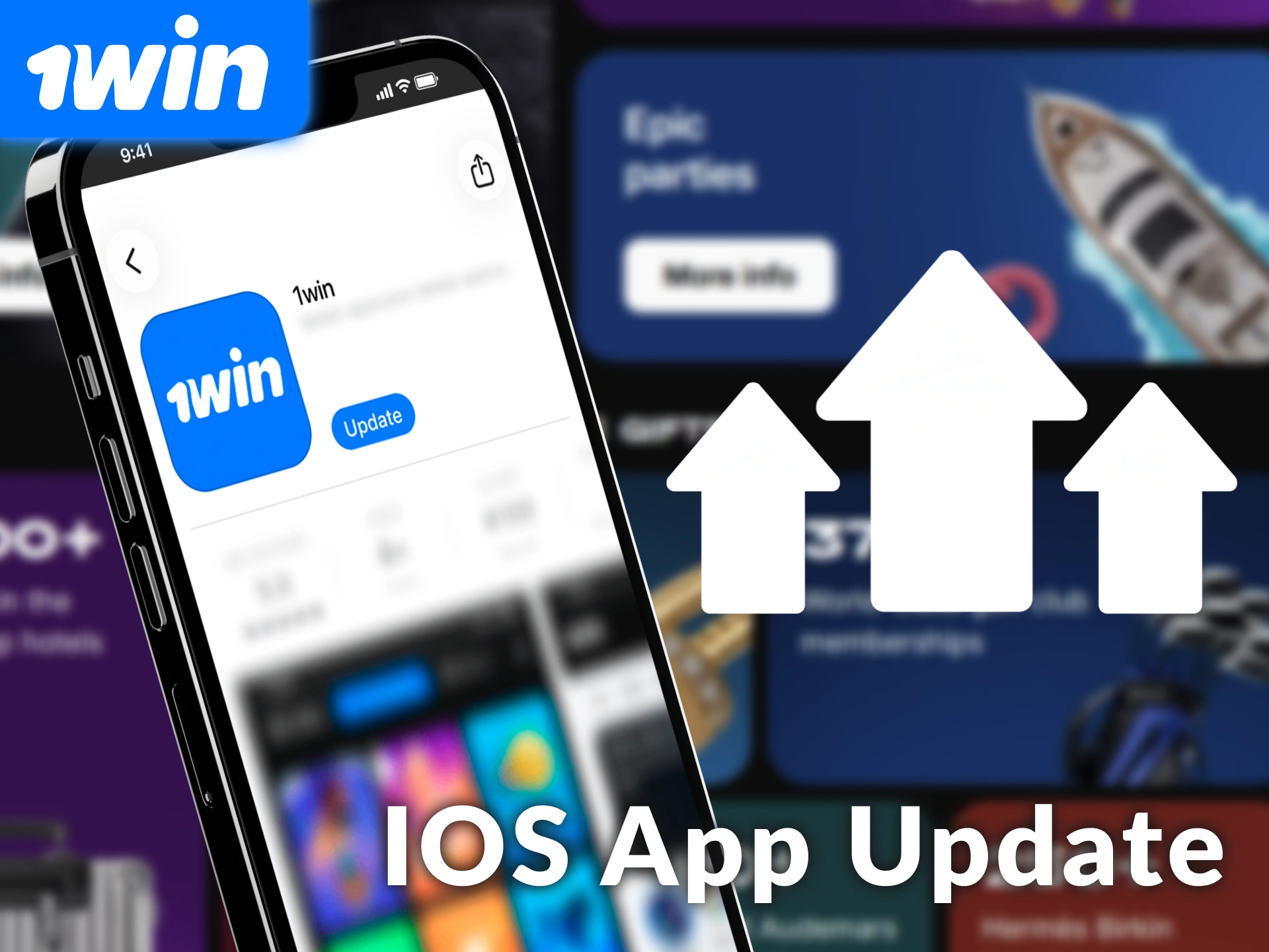 Complete these official steps to Update the 1win App on your IOS phone.