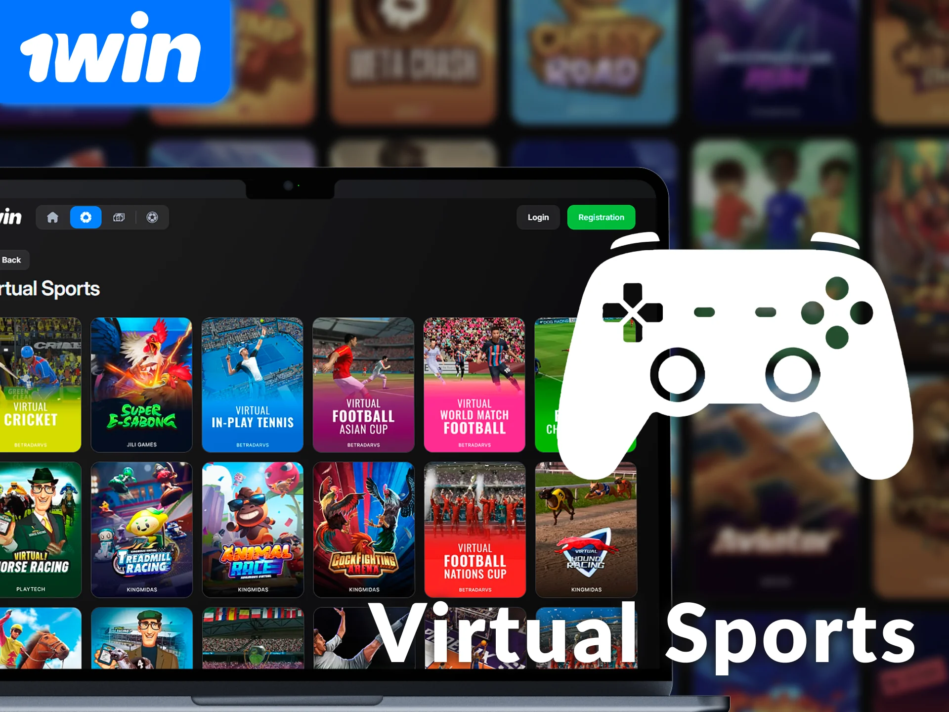 Try your luck with Virtual Sports Betting on 1win India and win.