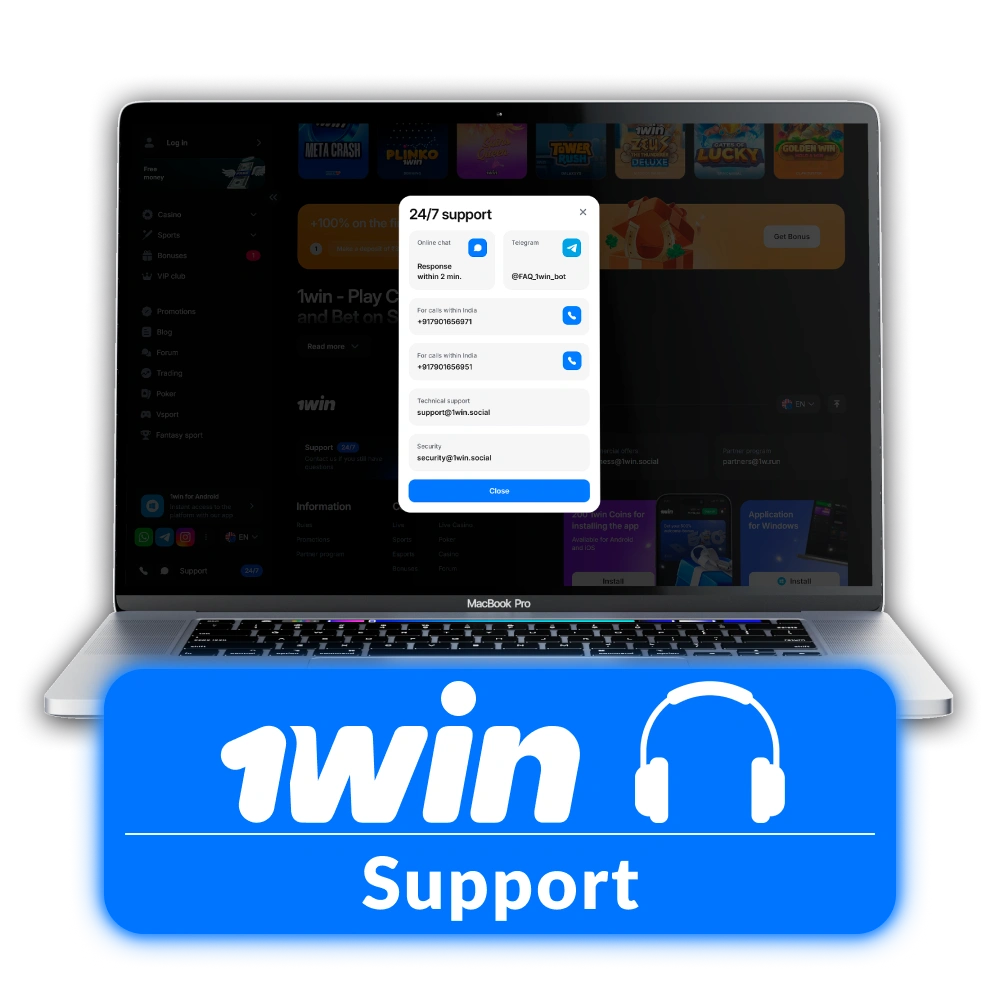 Reach out to 1win Support for professional assistance with your account.
