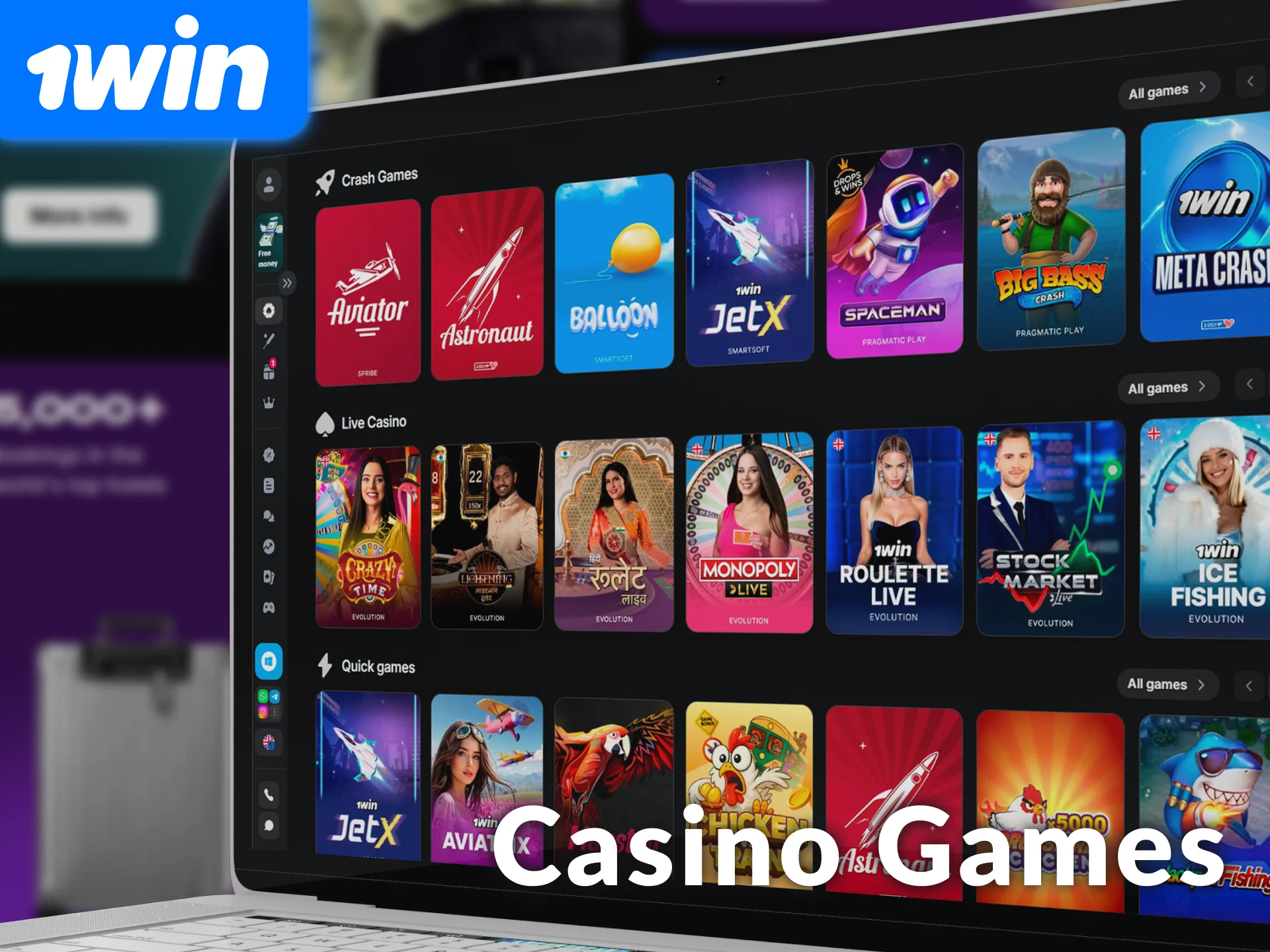 Play the best casino games for India players at 1win Official.