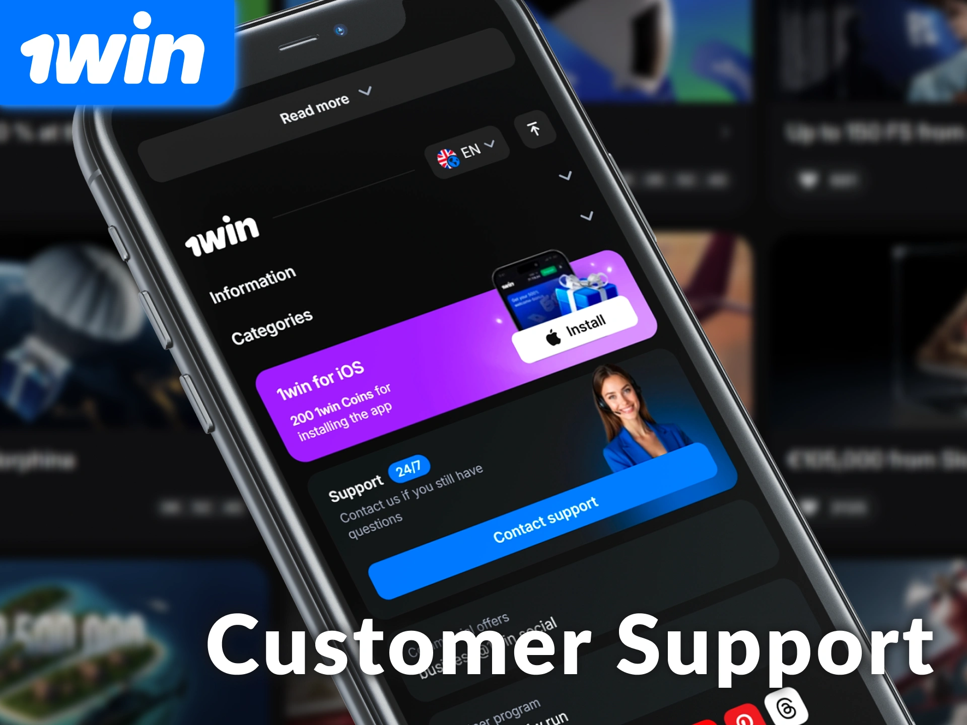 Get all the contact details and customer support options for 1win India.
