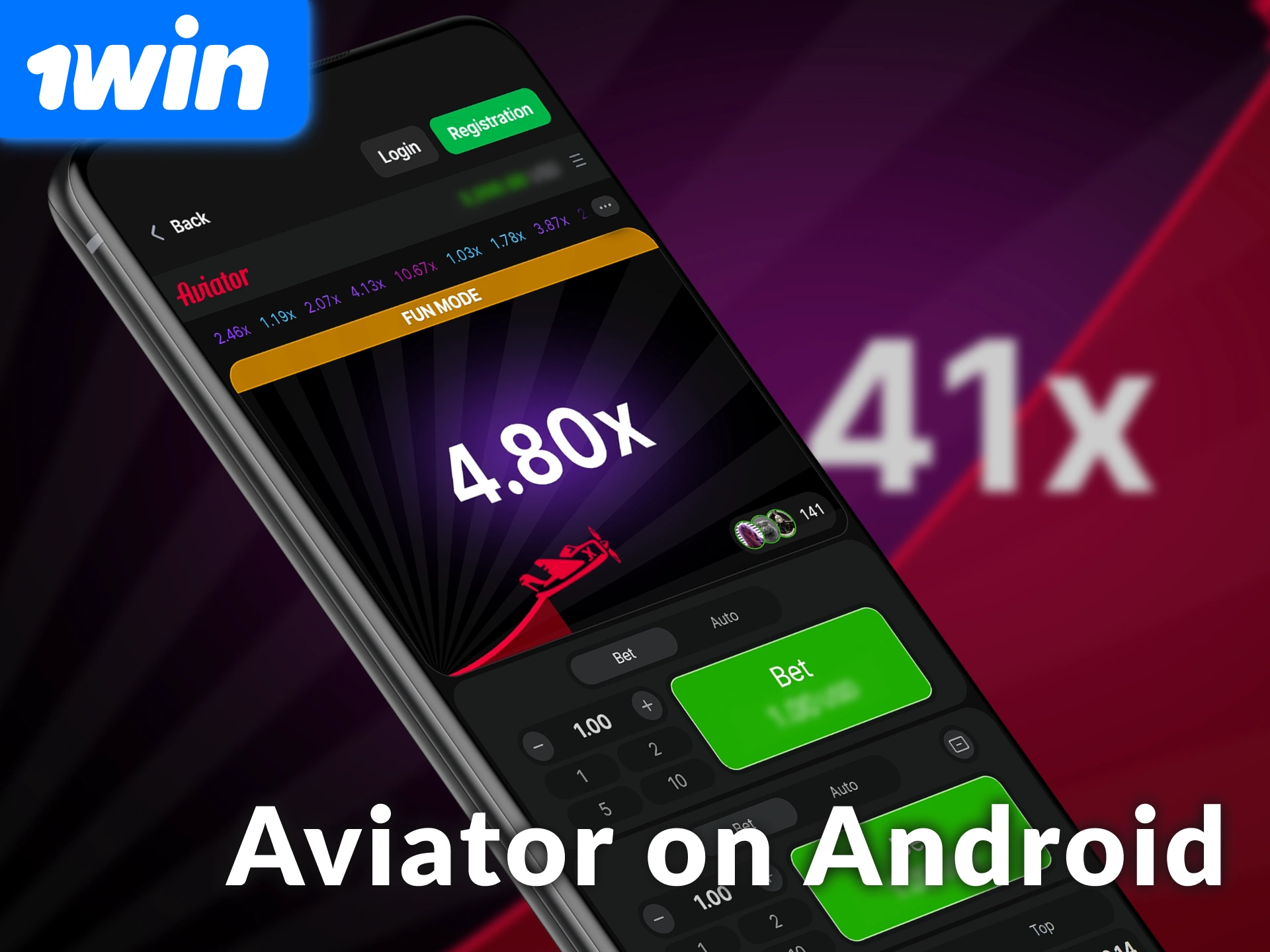 Follow the steps to download and install Aviator on Android via the 1win APK.