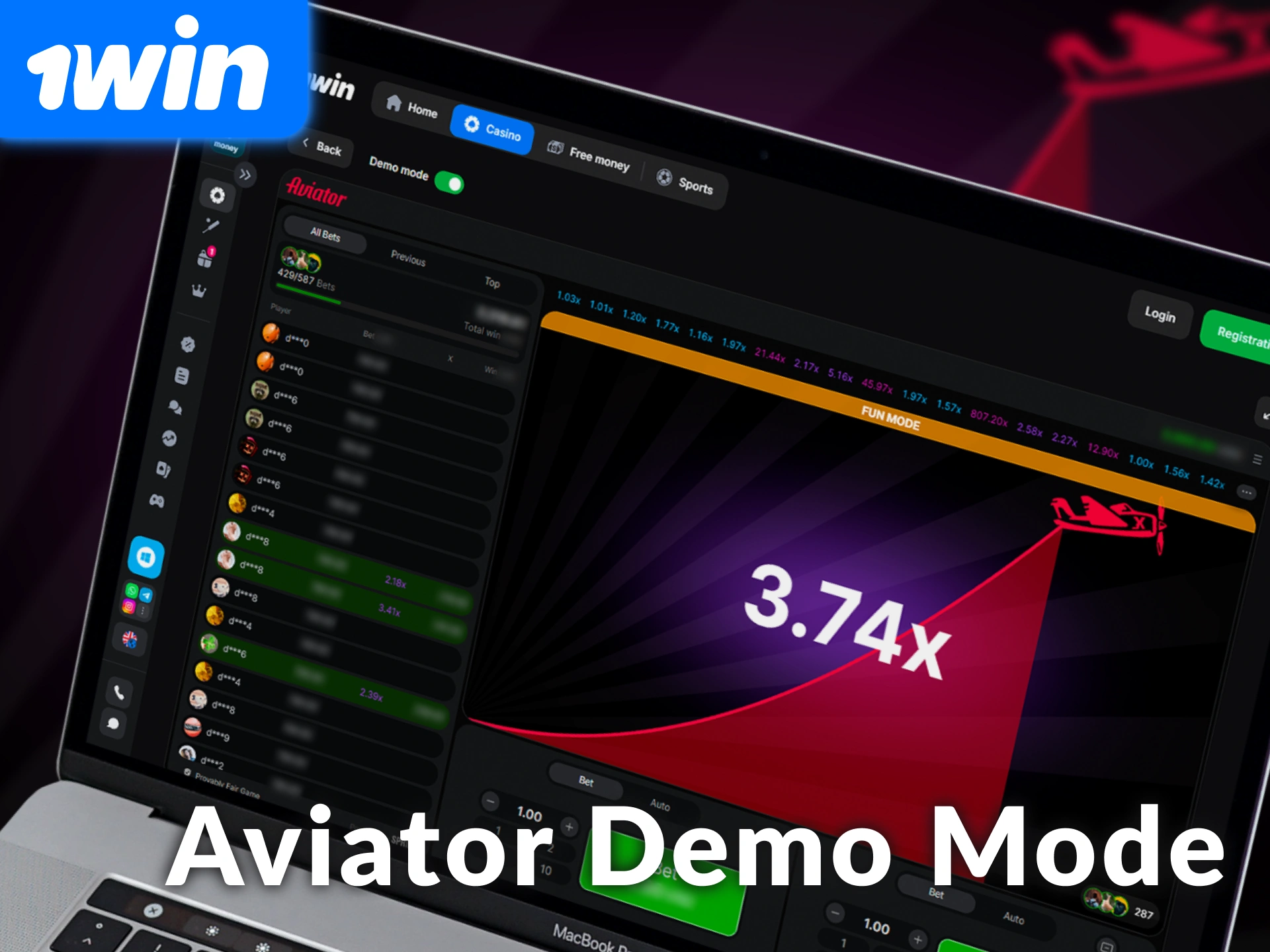 Try the Aviator demo mode on 1win for safe practice without real money.