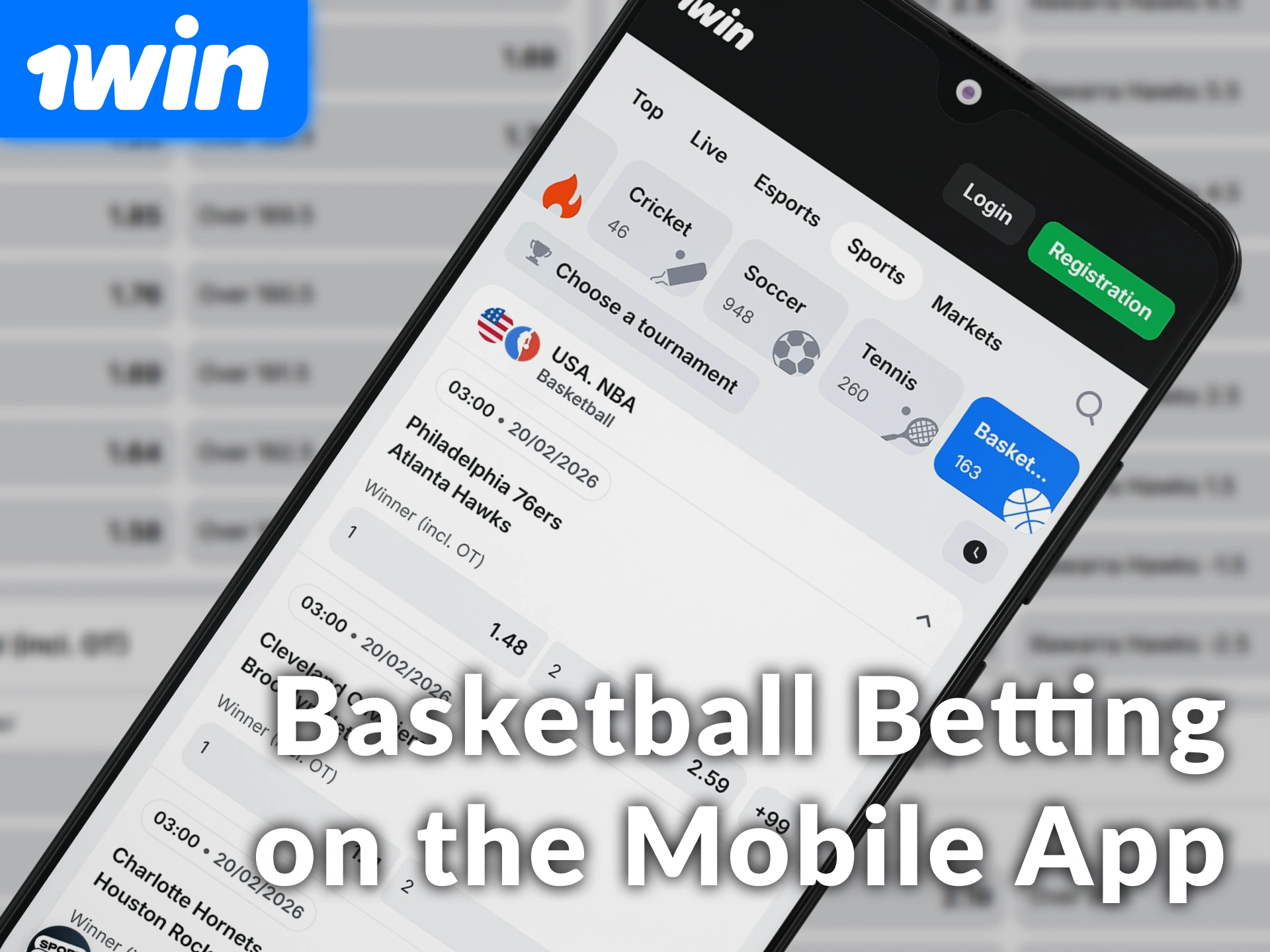 Download the 1win mobile app for basketball betting and enjoy top odds.