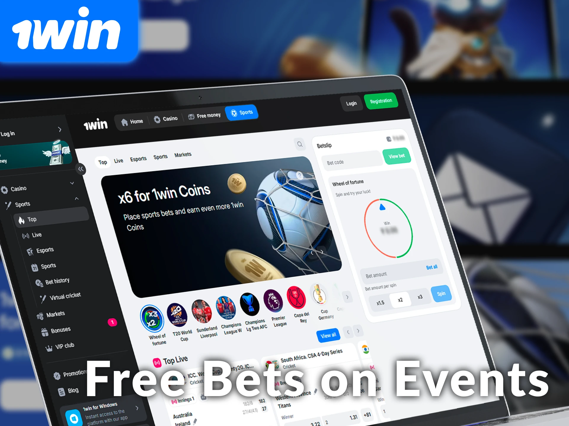 Enjoy 1win free bets on the IPL, T20 World Cup, and international cricket matches.