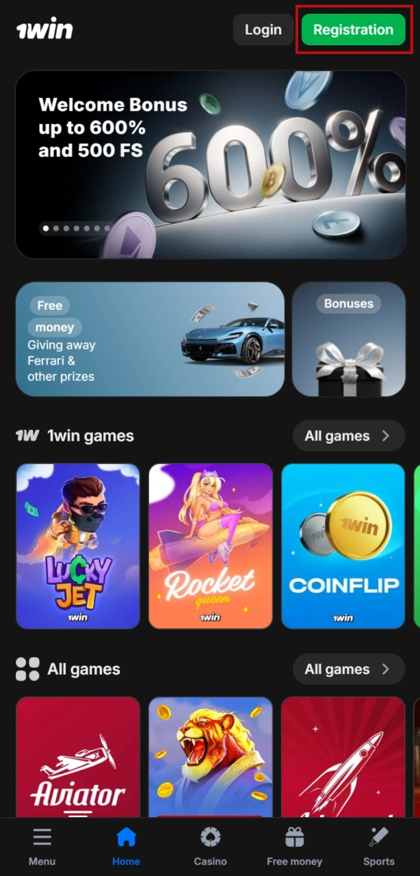 Open the official 1win site from this page to start your journey.