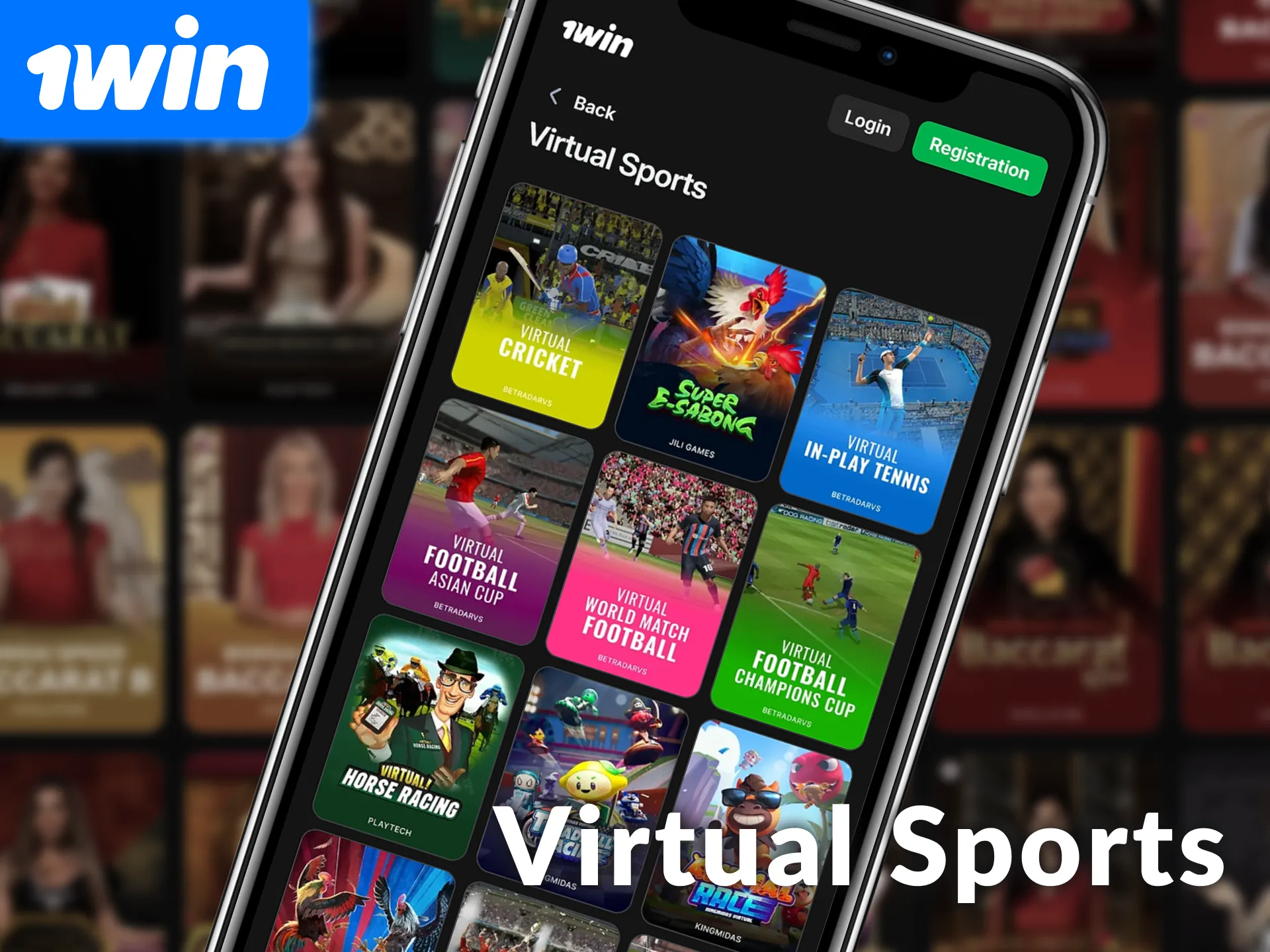 Bet on virtual sports and instant games at 1win India.