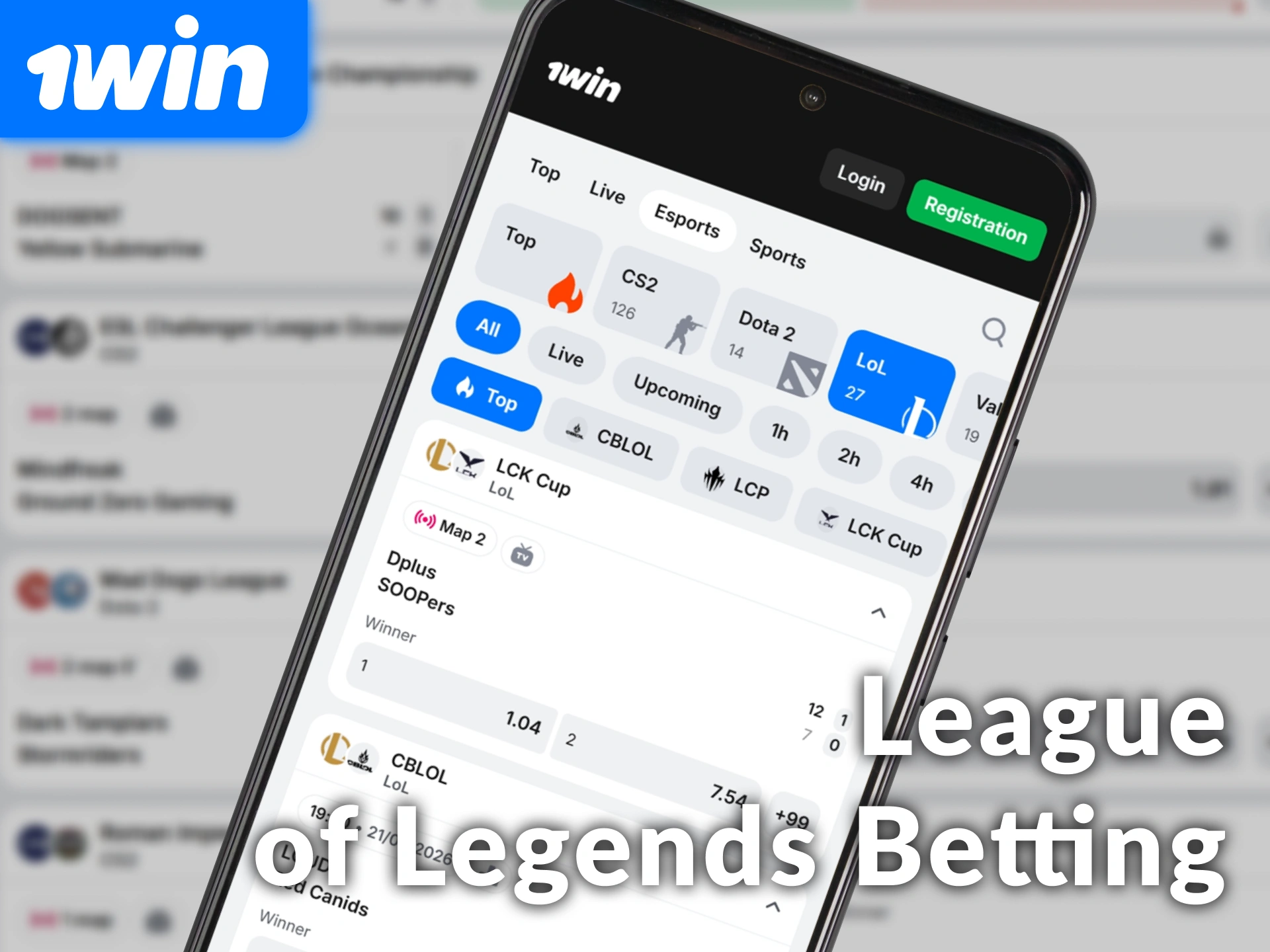 Enjoy League of Legends betting in India on the 1win site.