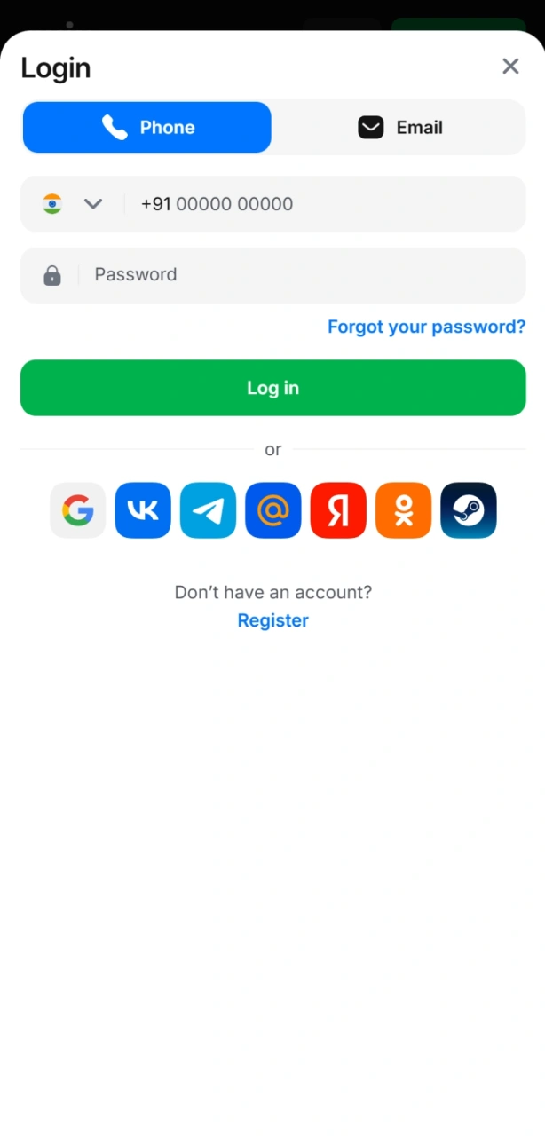 Log in to the 1win football platform and access your profile.