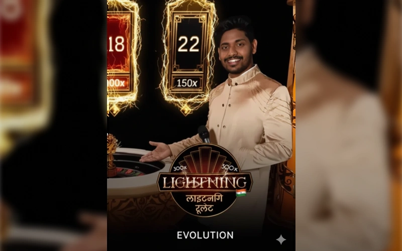 Win with random multipliers in Lightning Roulette at 1win India.