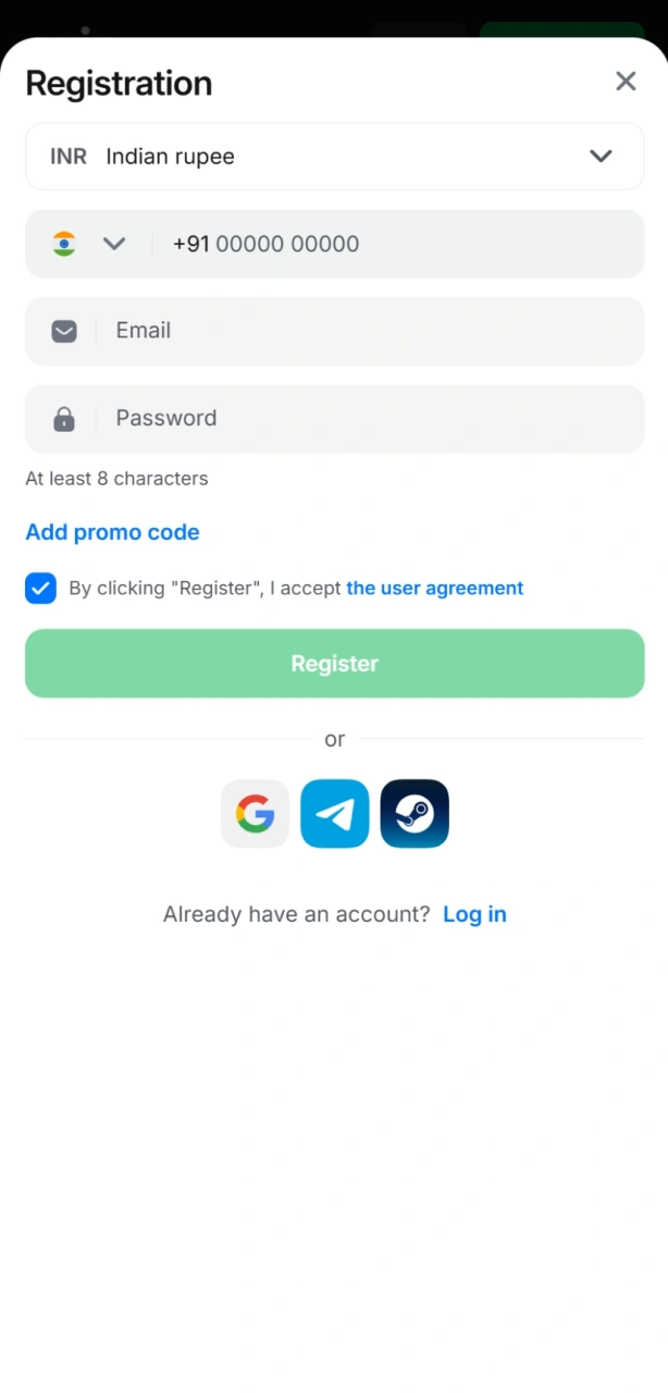 Create your 1win account to begin the League of Legends betting.