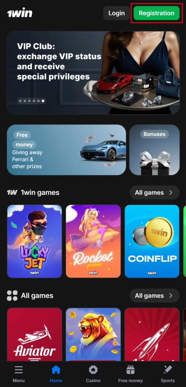 Sign up or log in at 1win to start betting on MMA.