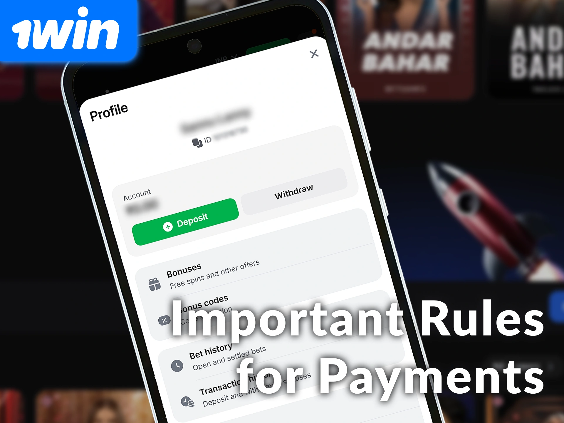 Study the important rules for 1win payments in India to ensure security.