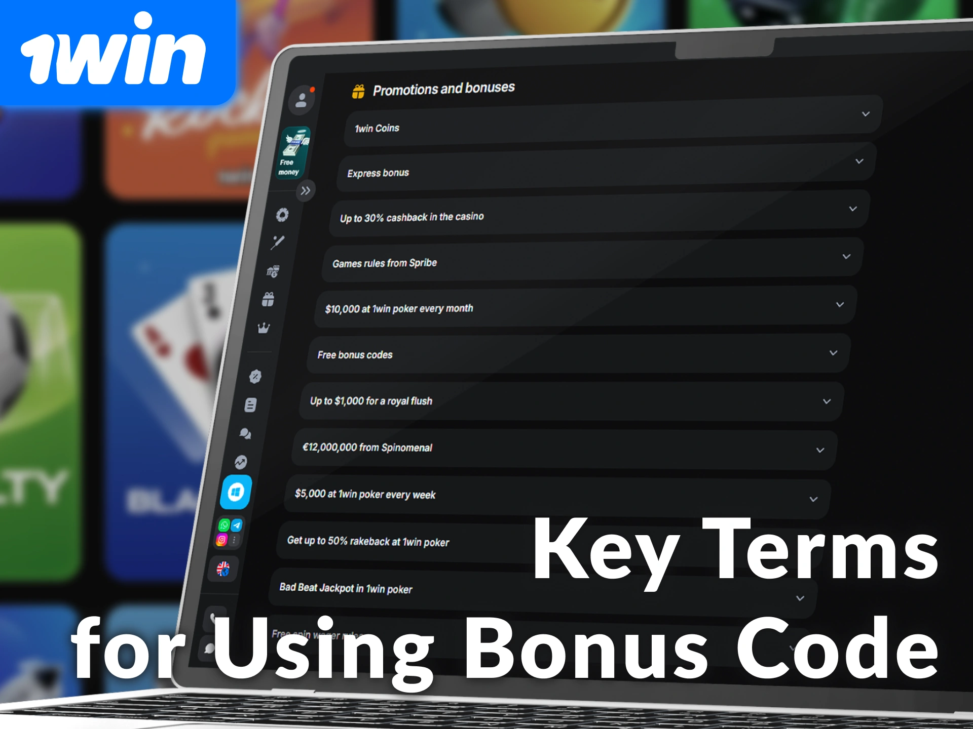 Follow the key terms for using any 1win bonus code effectively.