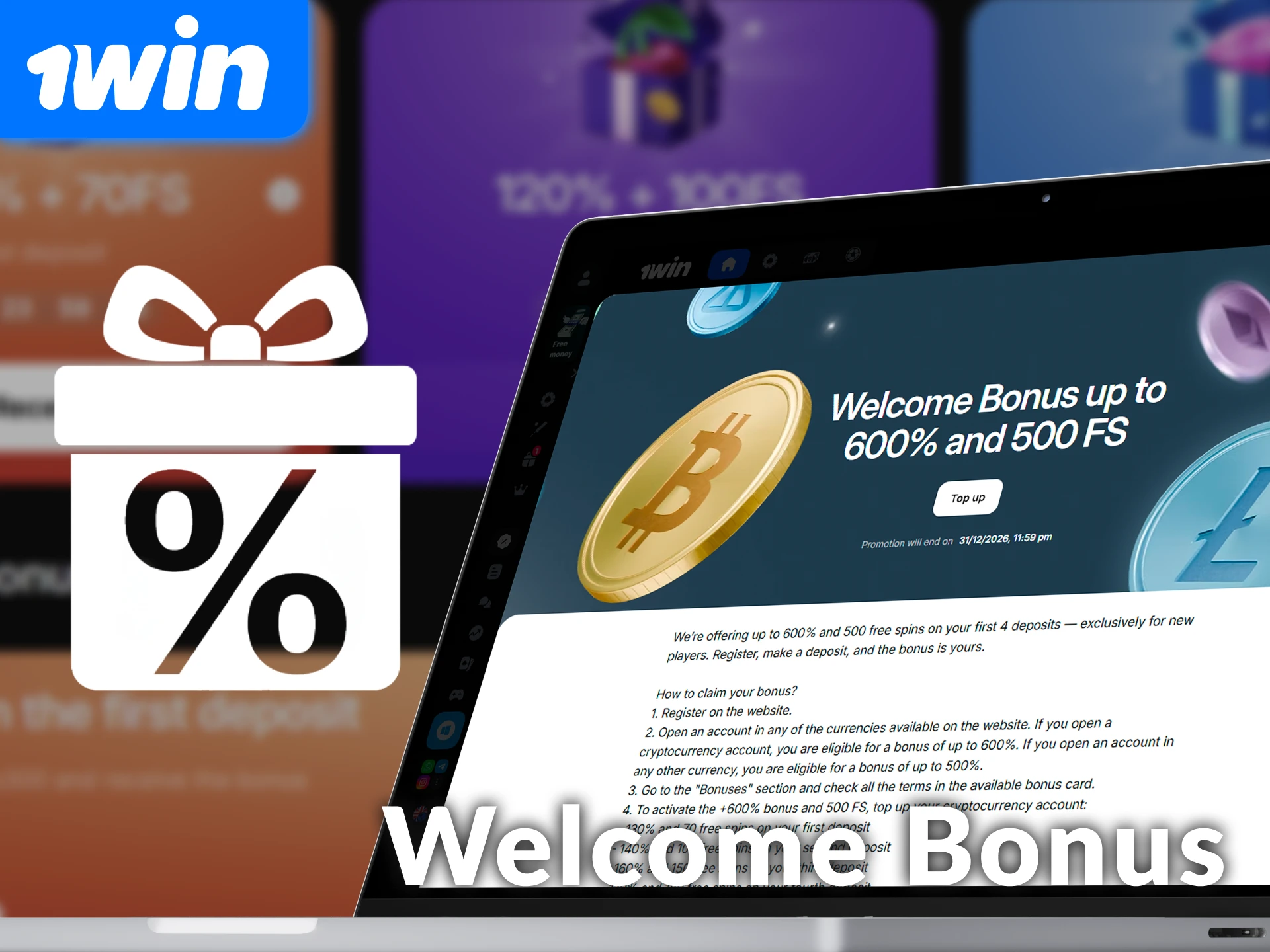 Learn How to get your 1win welcome bonus after sign up and boost your initial bankroll.