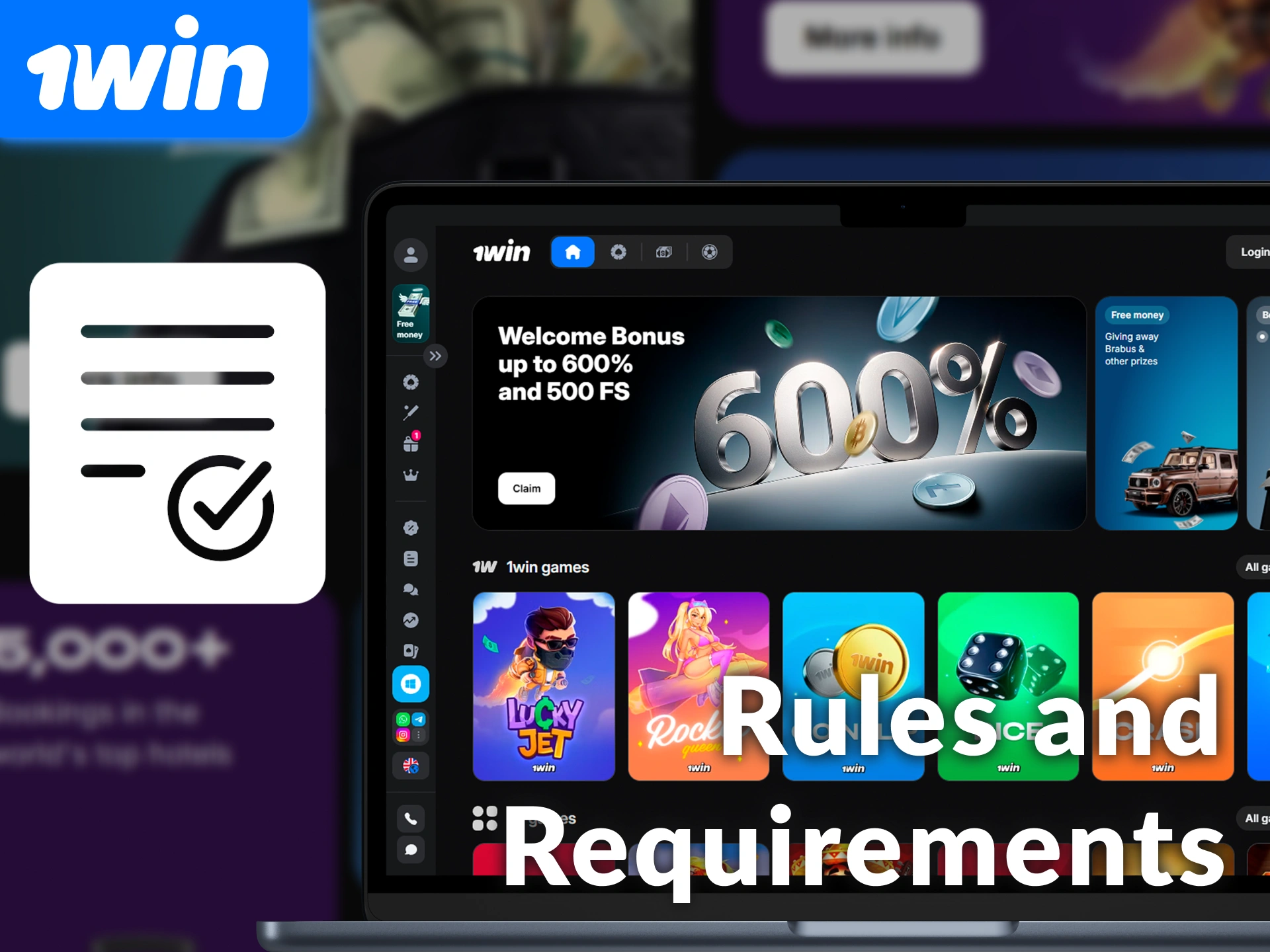 Before creating a 1win account, read the rules and requirements.