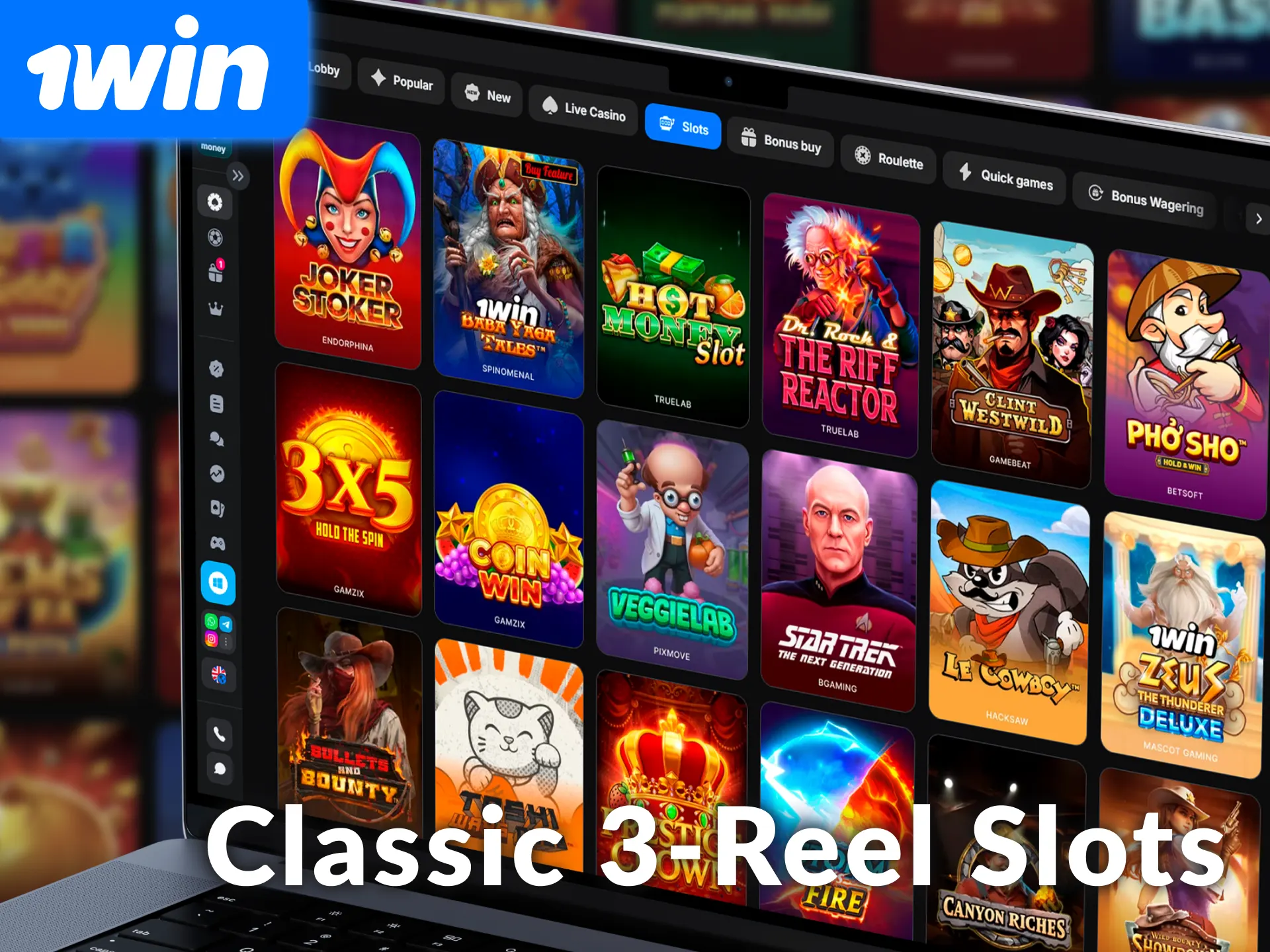 Spin classic 3-reel slots at 1win for a traditional casino experience.