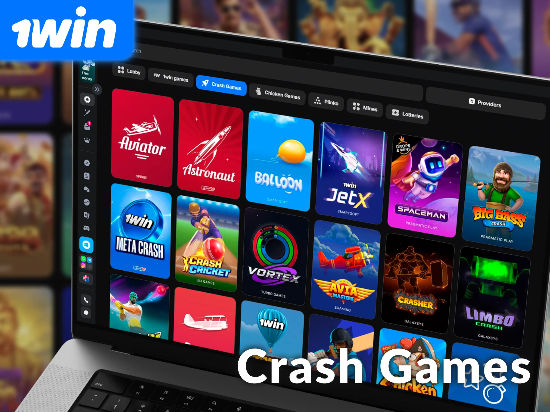 Try fast-paced crash and multiplier games on the 1win India site.