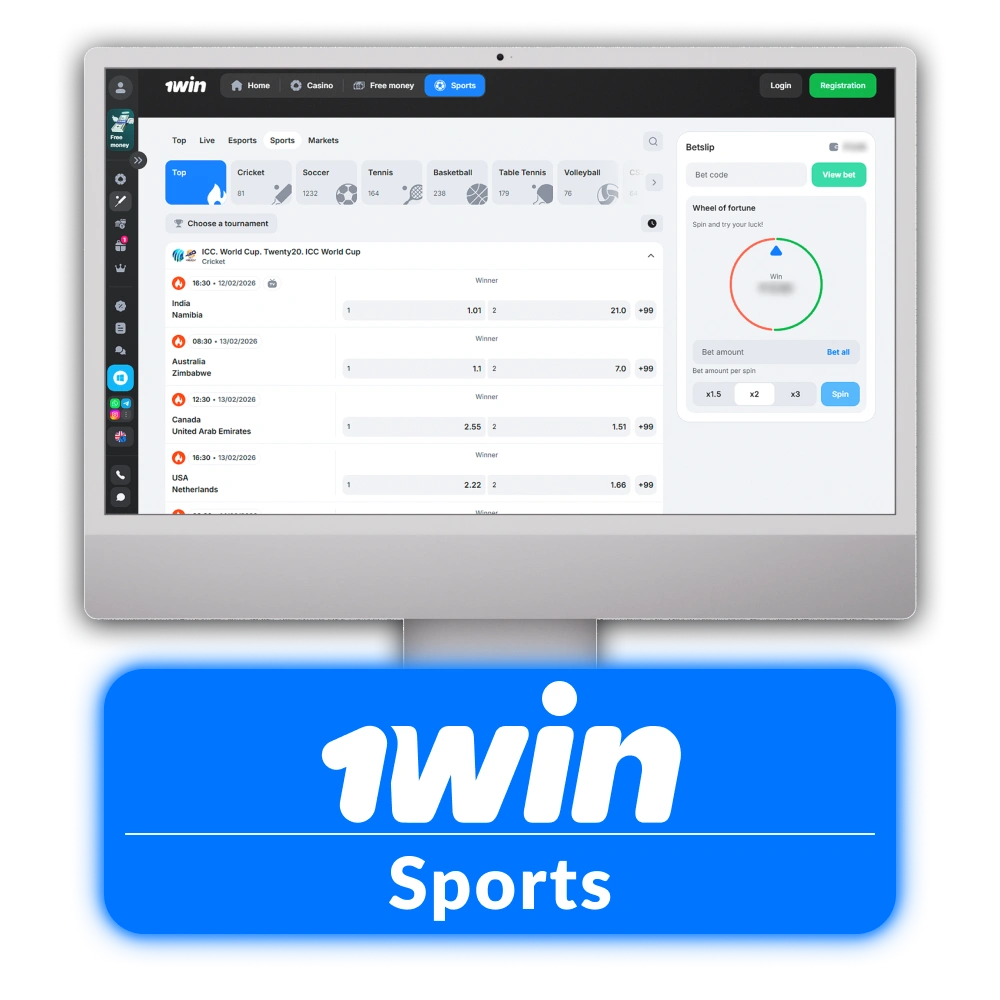 Start betting on your favorite Sports at 1win Official in India.