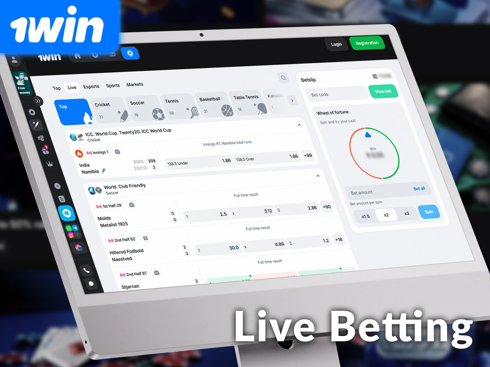 Experience live betting on 1win India and bet on real-time events.