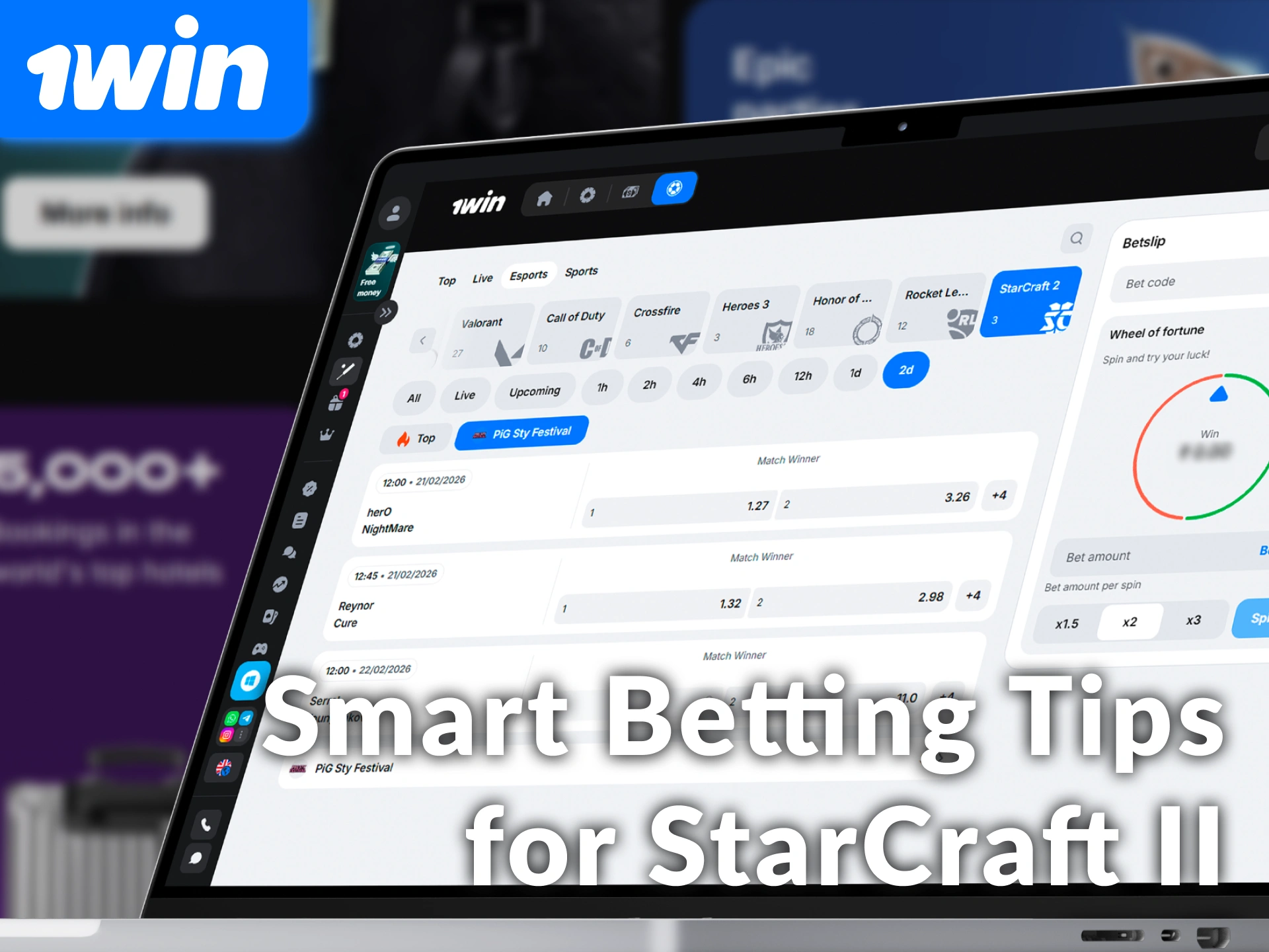 Use smart betting tips for StarCraft II on 1win to win.
