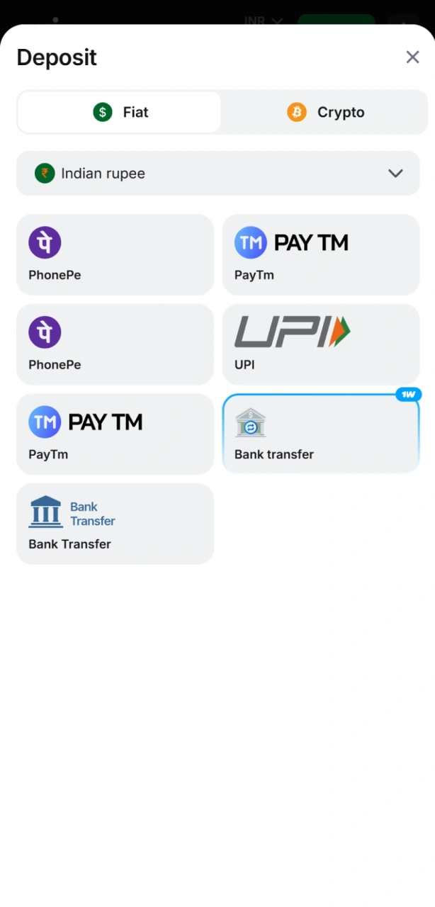 Deposit in rupees at 1win using UPI or other local methods to bet on StarCraft II.