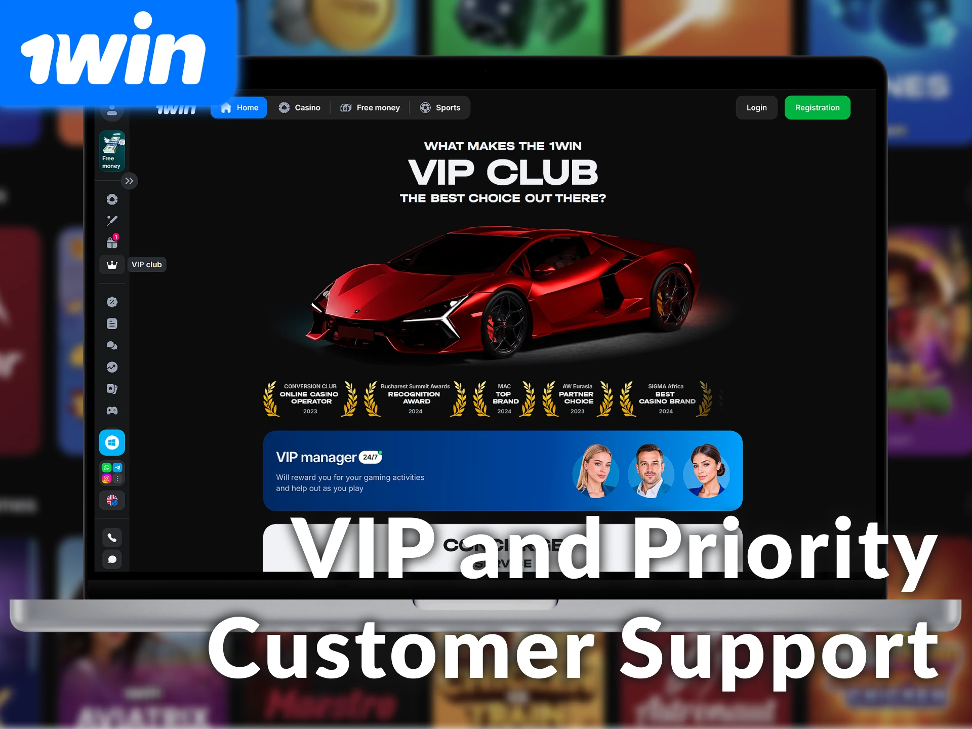 Benefit from VIP and priority 1win customer support in India for loyal players.